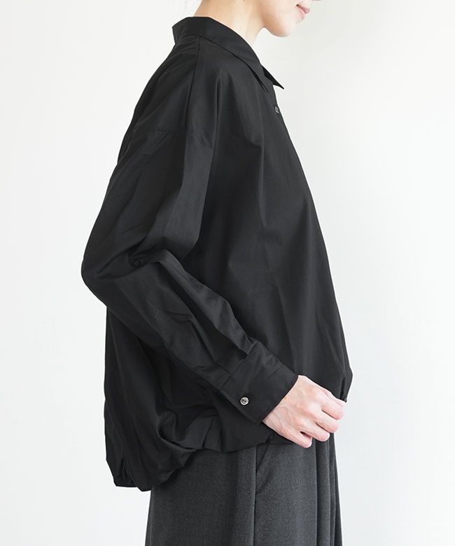 mizuiro ind/ミズイロインド　BIG バルーン　ロング　シャツブラウス 3-230094]mizuiro ind(ミズイロインド) ballon shirt バルーン