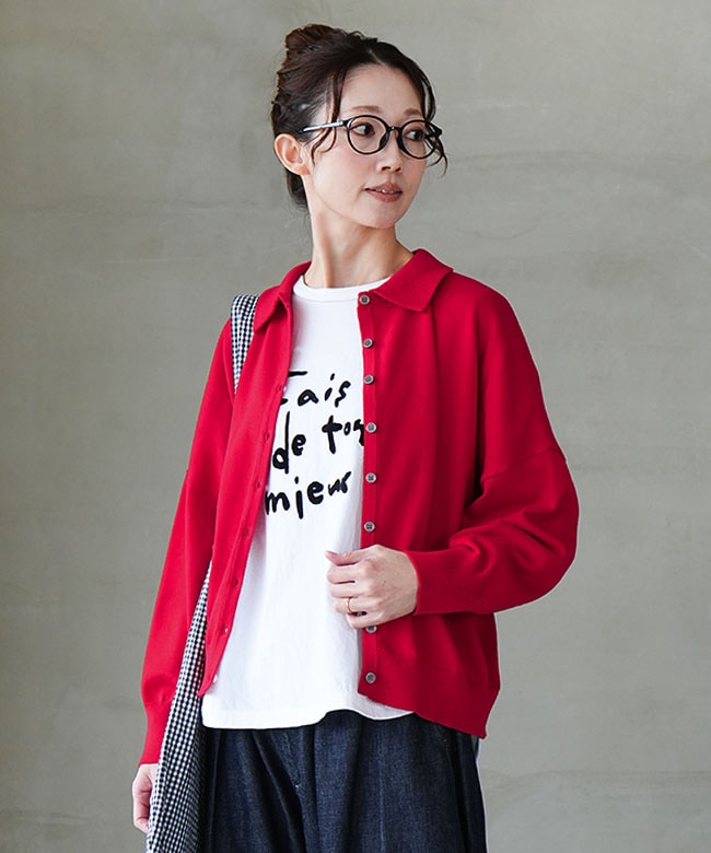 SALE 50%OFF】【洗える】mao made(マオメイド) やわらかコットン衿付き