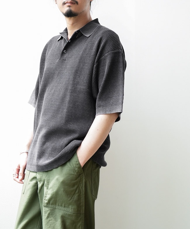メンズウェア CLUBHAUS Buhloone Mindstate Polo Healthknit(ヘルスニット) POLO COLLAR S/S KNIT ポロカラーショート