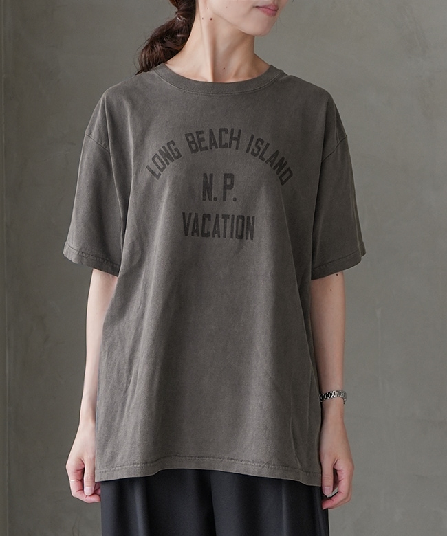 SOLAMONAT(ソラモナ) ピグメントTシャツ　グレー ◇[SMA-PIG-TSH]SOLAMONAT(ソラモナ) ピグメント加工ビッグ