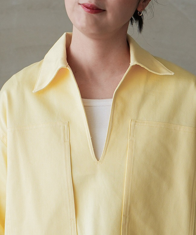 1-830113]MARMARMAR(マーマーマー) drill skipper shirt ドリル