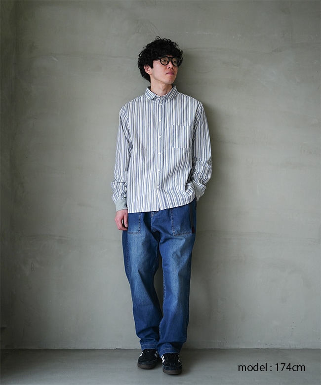 G233732]gym master(ジム マスター) 2WAYショールカラーL/Sシャツ