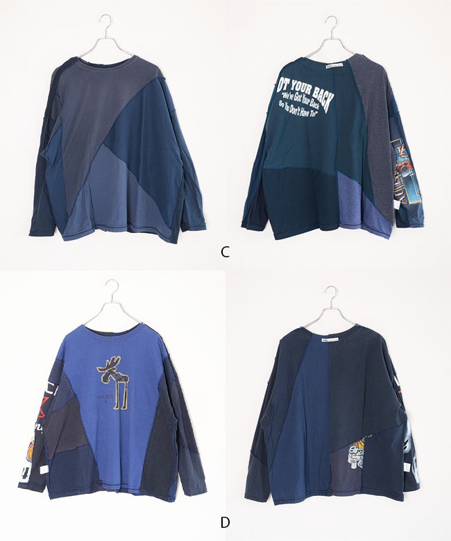 sunny side up(サニーサイドアップ)PATCHWORK L/S T パッチワーク長袖T