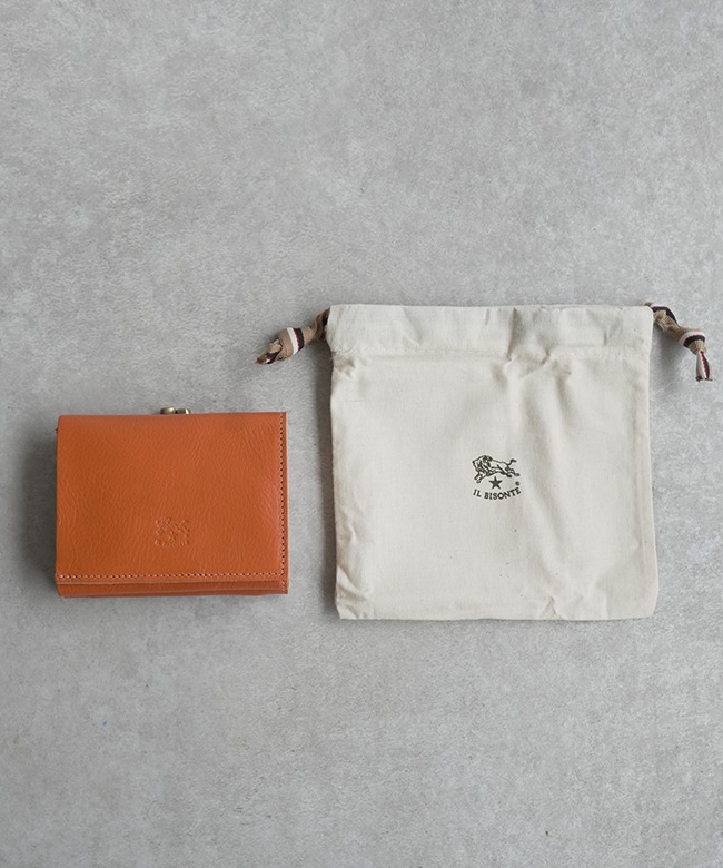 【中古品】IL BISONTE／トリフォルドウォレット No.18(gray) IL BISONTE - トリフォルドウォレット/三つ折り財布/グレー | HALLOW's