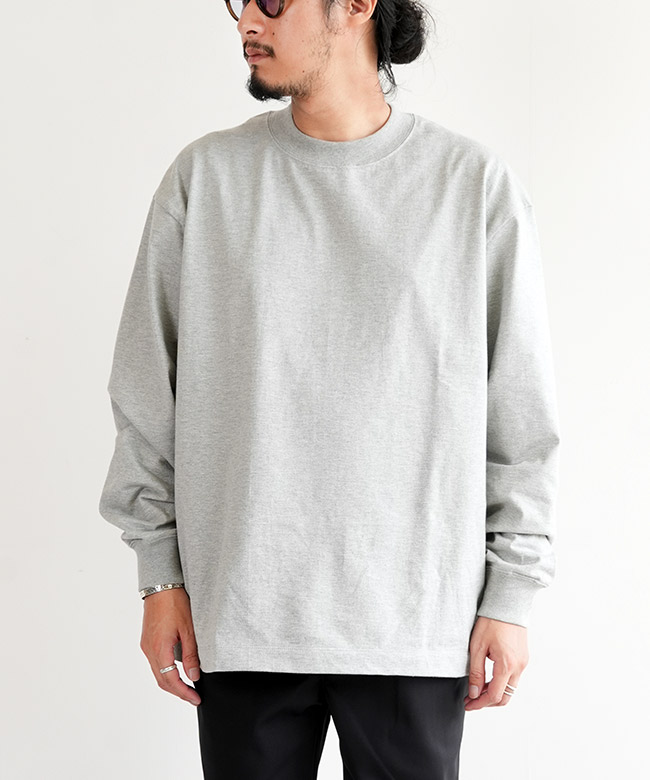 KAPTAIN SUNSHINE ロングスリーブTシャツ　グレー　38サイズ KAPTAIN SUNSHINE キャプテンサンシャイン Suvin Supima Tube L/S Tee