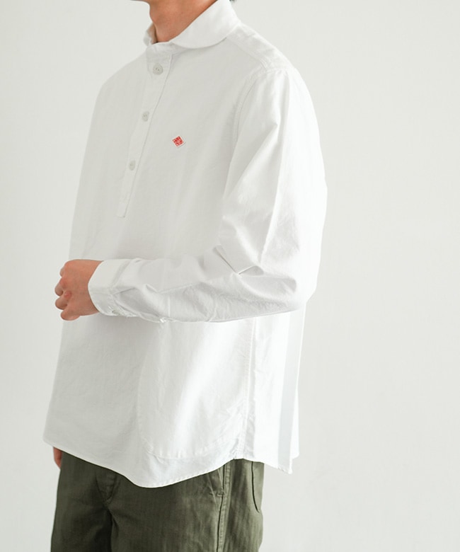 ◇DANTON(ダントン) ROUND COLLAR P.O. SHIRTS L/S ラウンドカラープル