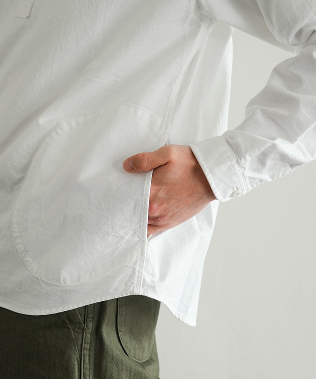 ◇DANTON(ダントン) ROUND COLLAR P.O. SHIRTS L/S ラウンドカラープル