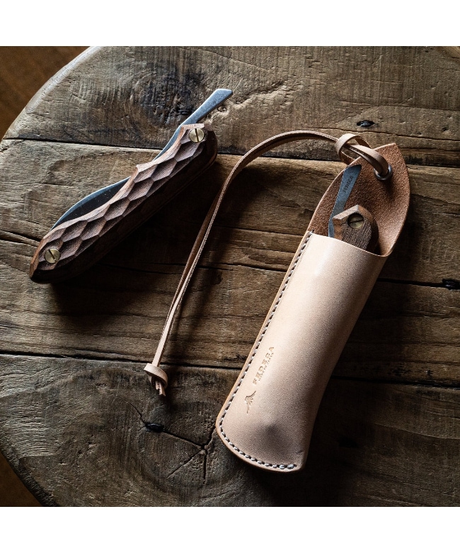 001104] FEDECA フェデカ / 折畳式料理ナイフ プレーンブラウン【積層