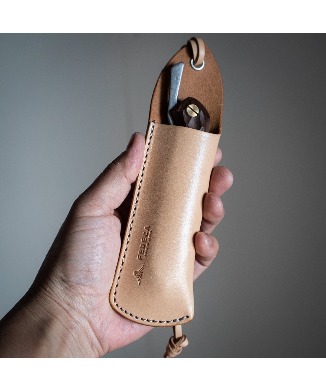 001104] FEDECA フェデカ / 折畳式料理ナイフ プレーンブラウン【積層