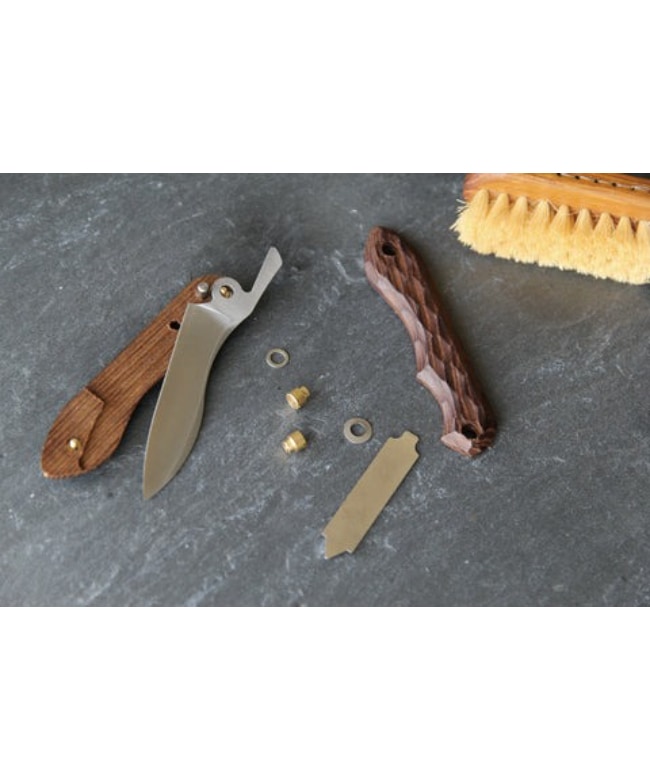 001104] FEDECA フェデカ / 折畳式料理ナイフ プレーンブラウン【積層