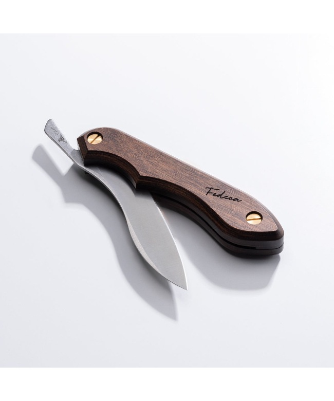 001104] FEDECA フェデカ / 折畳式料理ナイフ プレーンブラウン【積層