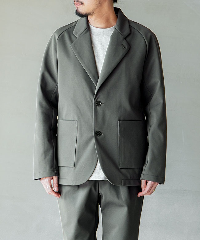 Curly&Co.(カーリー) SOLID DOUBLE-KNIT RAGLAN SLEEVE JACKET