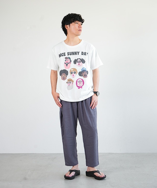 SALE 30%OFF】gym master(ジムマスター) 麻レーヨンテーパードパンツ