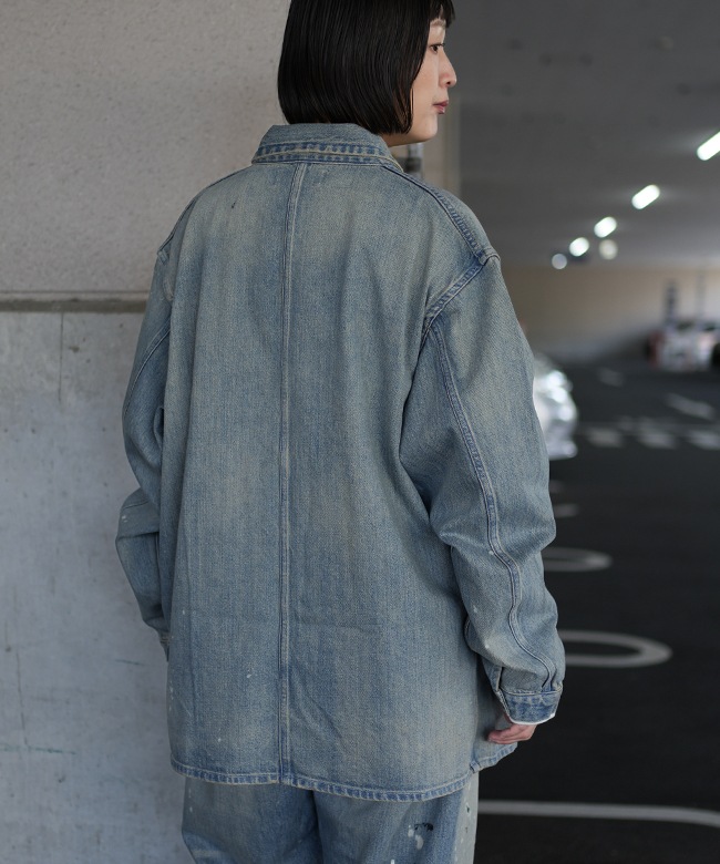 SALE 50%OFF】tsuzuli(ツヅリ)COVERALLS JACKET USED PAINT