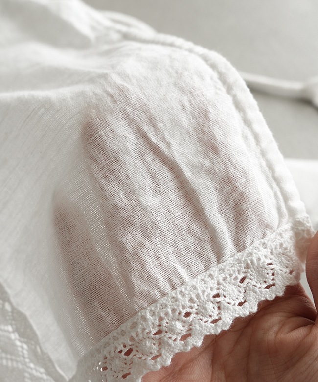 TB25231]tumugu(ツムグ)コットンリネンボイルレースベスト