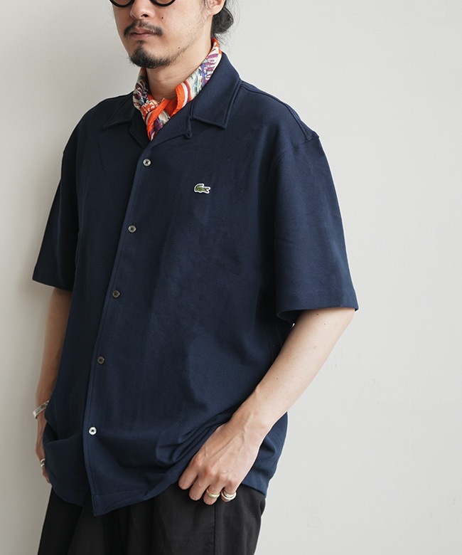 SALE 30%OFF】LACOSTE(ラコステ)鹿の子地オープンカラーシャツ メンズ