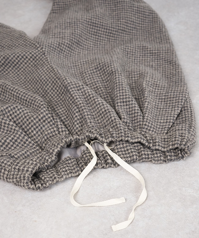 TB24422-B]tumugu(ツムグ) 千鳥ウールシャギーパンツ ボトム