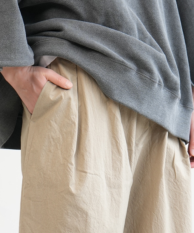 VC-2707]Veritecoeur(ヴェリテクール) C/Nタックパンツ ワイドパンツ