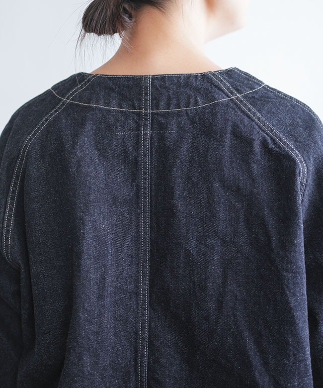 ST-186]Veritecoeur(ヴェリテクール) ノーカラーデニム