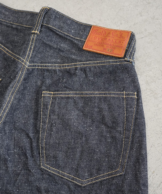 GL42579A]gold(ゴールド) RECYCLED WASTE SUVIN COTTON YARN 14oz