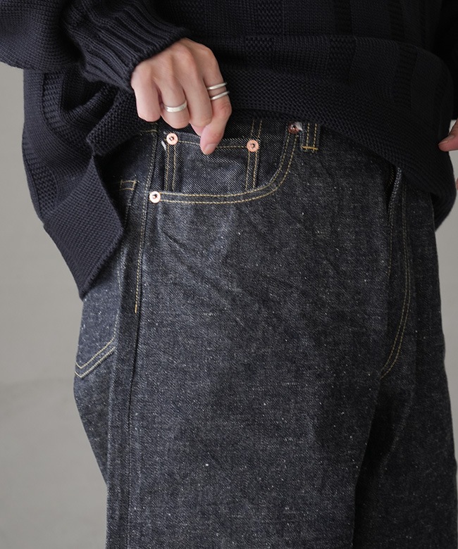 gold(ゴールド) RECYCLED WASTE SUVIN COTTON YARN 14oz. DENIM