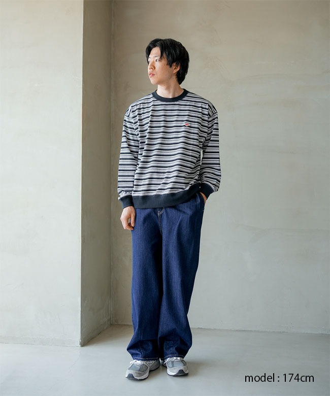 ◇DANTON(ダントン) ストライプロングスリーブTシャツ/メンズ/トップス