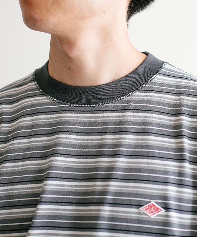 ◇[DT-C0204TCB]DANTON(ダントン) ストライプロングスリーブTシャツ