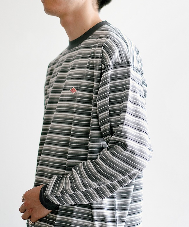 ◇[DT-C0204TCB]DANTON(ダントン) ストライプロングスリーブTシャツ