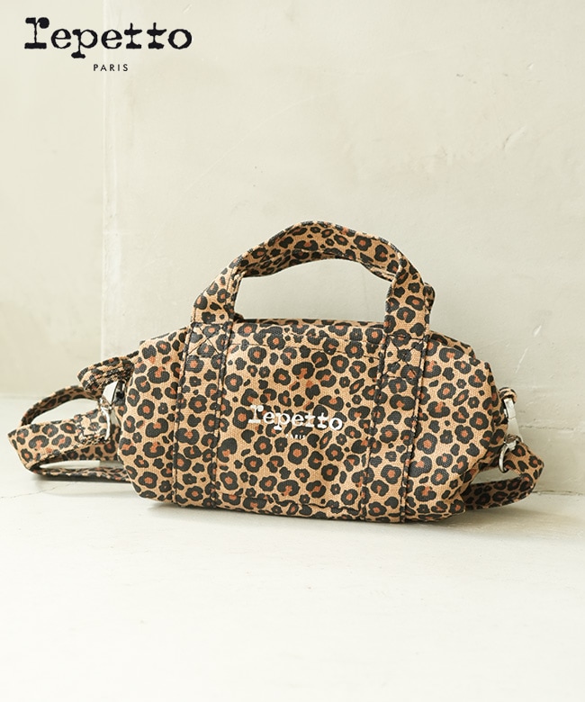 Lepetto 38 新品 repetto(レペット)Leopard Mini Duffle bag レオパードミニダッフル