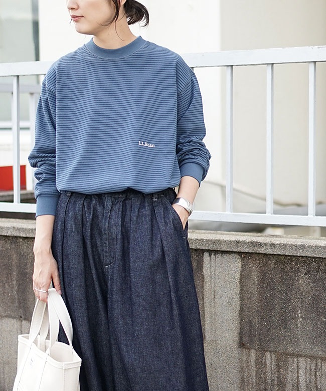 4475-7143]L.L.Bean(エルエルビーン) Union Long-Sleeve Stripe Tee T