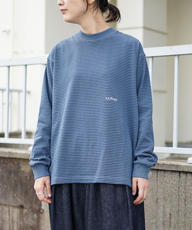 4475-7143]L.L.Bean(エルエルビーン) Union Long-Sleeve Stripe Tee T