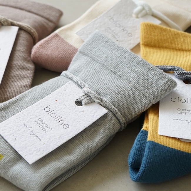 322224]biollne(ビオルネ)オーガニックコットンパイルソックス