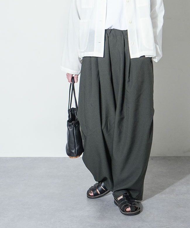 ◇[1-260016]mizuiro ind(ミズイロインド) ワイドカーゴパンツ