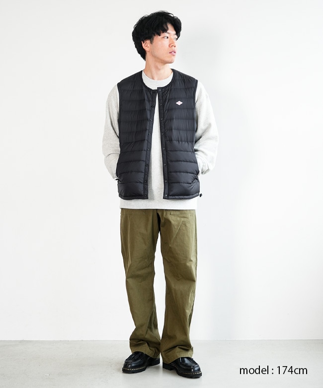 ◇[DT-A0026RRT]DANTON(ダントン) INNNER DOWN CREWNECK VEST