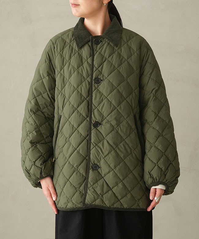 Gymphlex(ジムフレックス) QUILT DOWN PUFF SLEEVE MIDDLE COAT キルト