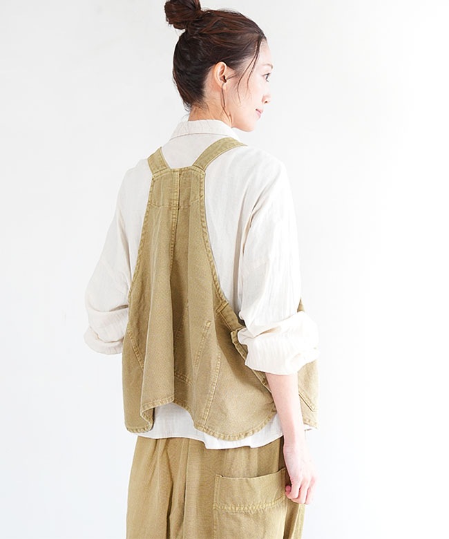 新品tumuguツムグ　ベスト TUMUGU（ツムグ） コットンスパン 2Wayベスト / レディース トップス