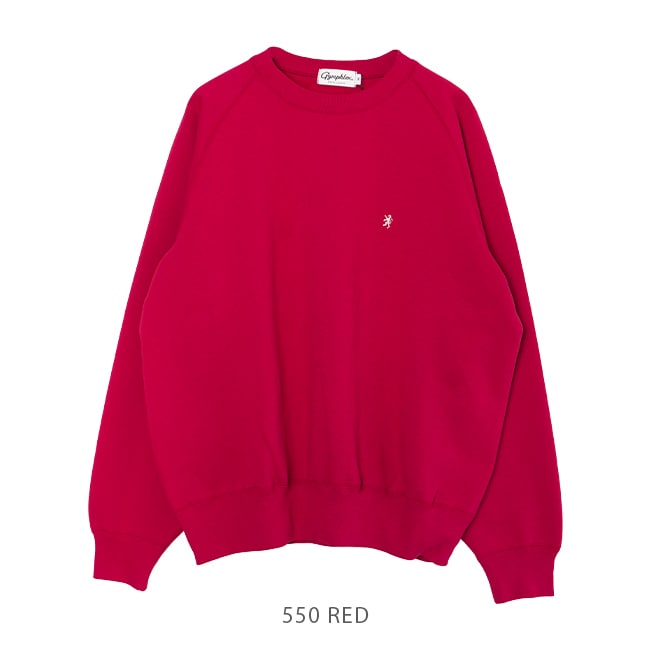 GYMPHLEX ジムフレックス　スウェット プルオーバー　red サイズ12 GY-C0292TCF]Gymphlex(ジムフレックス) SWING SLEEVE CREW NECK P.O.