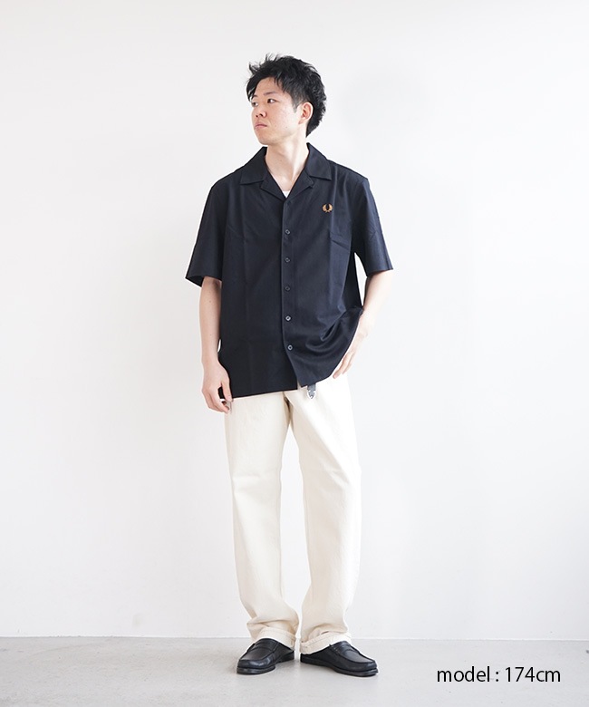 FRED PERRY(フレッドペリー) Compress Mesh Revere Collar Shirt コン