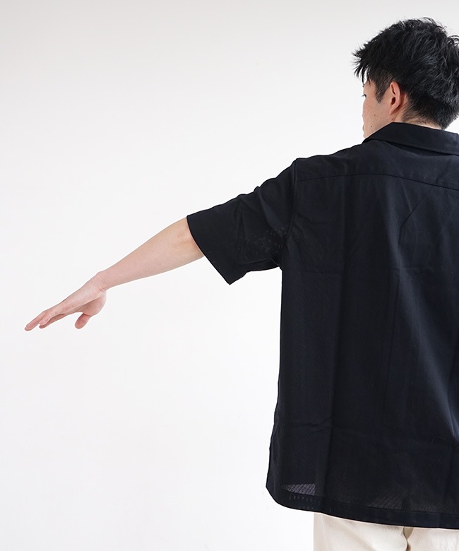 FRED PERRY(フレッドペリー) Compress Mesh Revere Collar Shirt コン