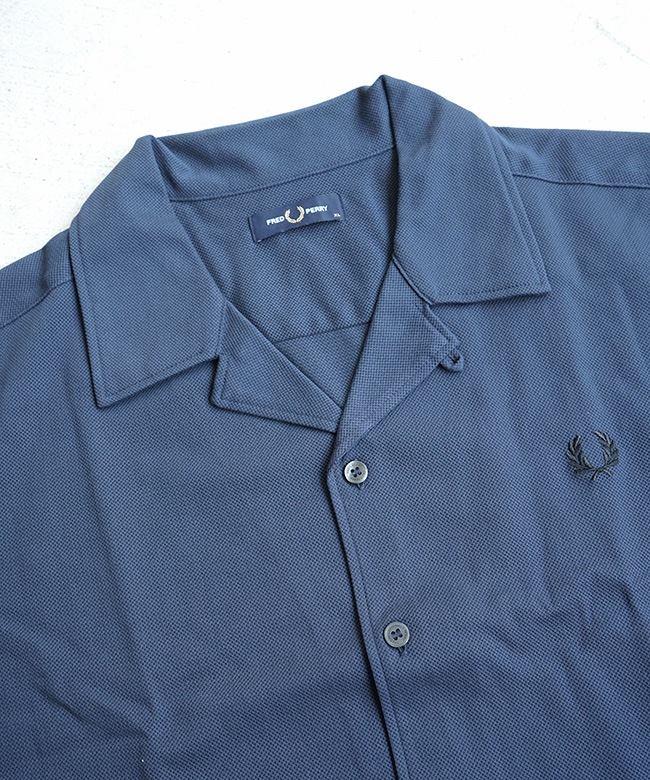 FRED PERRY(フレッドペリー) Compress Mesh Revere Collar Shirt コン