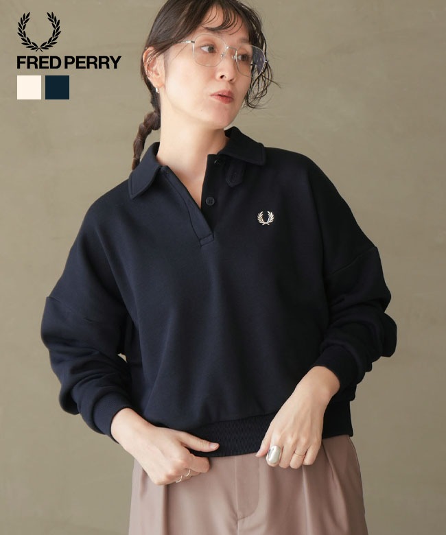 FRED PERRY(フレッドペリー) Brushed Back Sweatshirt Polo ブラッシュ