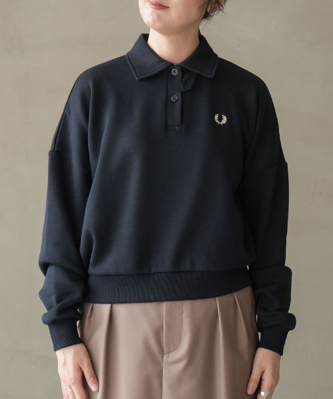 FRED PERRY(フレッドペリー) Brushed Back Sweatshirt Polo ブラッシュ