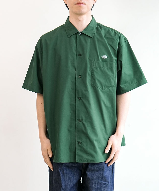 DANTON 半袖シャツ グリーン ◇DANTON(ダントン) WORK SHIRT S/S ショートスリーブ ワークシャツ