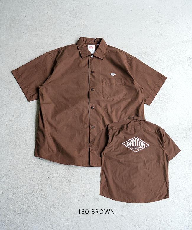 ダントン ワークジャケット　ブラウン系　38 DANTON | コットンリネン ワークジャケット MEN（カバーオール