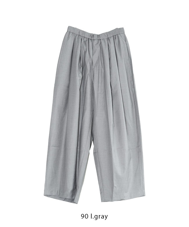 ◇[2-260051]mizuiro ind(ミズイロインド) wide tuck PT /ワイドタック