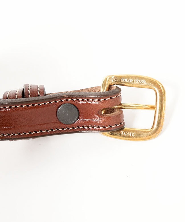 TORY LEATHER(トリーレザー)Crossed Keeper Belts(OAKBARK×BRASS
