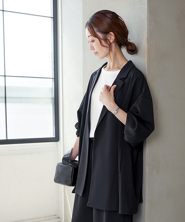 美品■ミズイロインド■テーラードシャツジャケット ライトアウター ■黒■ 美品□ミズイロインド□テーラードシャツジャケット ライトアウター □黒□