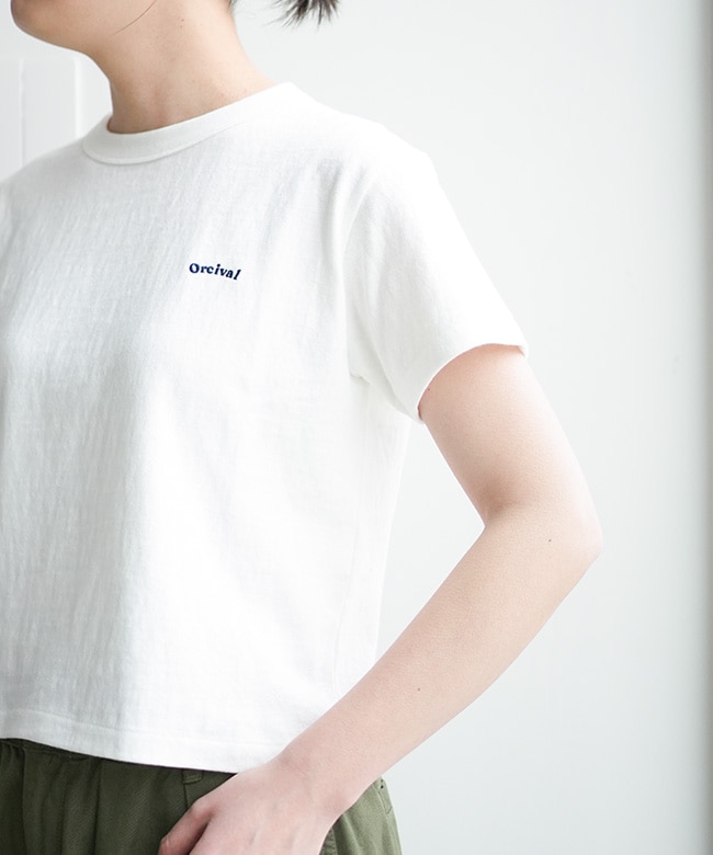 SALE 30%OFF】ORCIVAL(オーチバル/オーシバル) 刺繍入り半袖Tシャツ