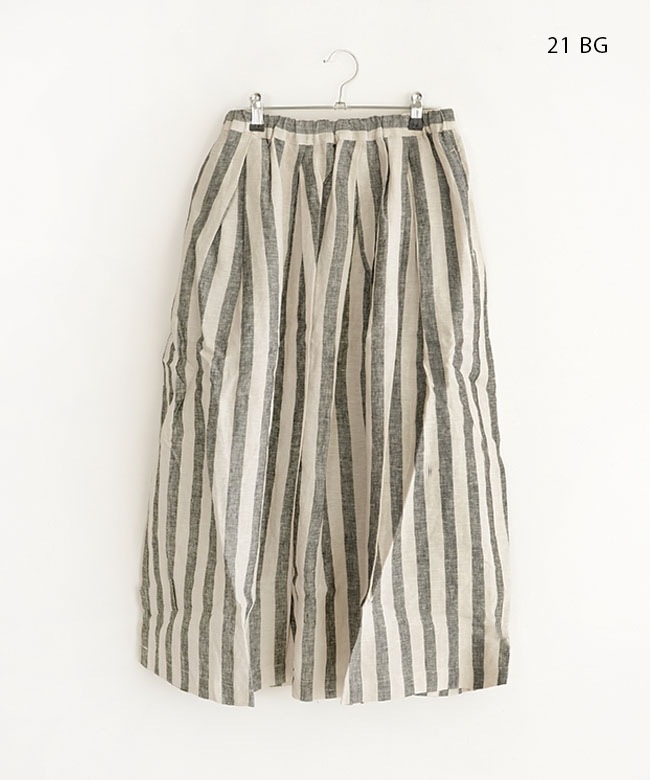 SALE 50%OFF】blue willow(ブルーウィロー) リネンストライプタックス