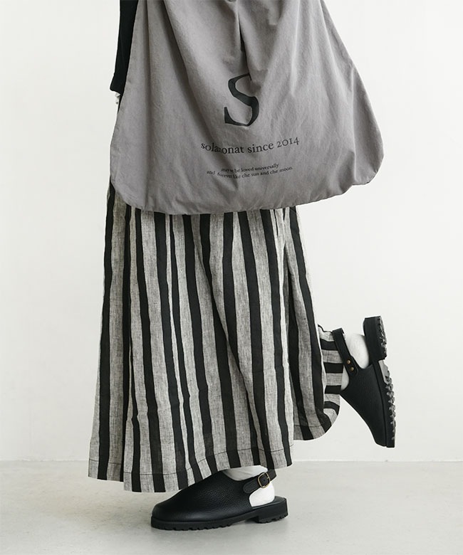 SALE 50%OFF】blue willow(ブルーウィロー) リネンストライプタックス